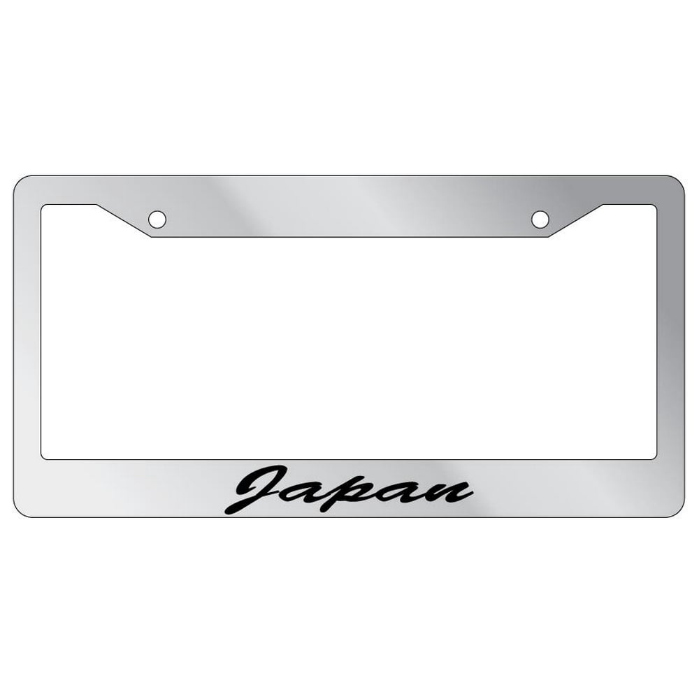 Japan Script Chrome Plastic License Plate Frame EBS