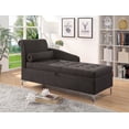thumbnail image 2 of Furniture of America Tufted Transitional Fabric Torna Chaise, Gray, 2 of 5