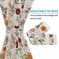 thumbnail image 4 of Vintage Flower Door Curtains for Door Window, French Sidelight Front Back Door Curtains With Tieback, Farmhouse Bird Butterfly Red Floral Kitchen Rod Pocket Drapes Panel, 54"x72", 4 of 5