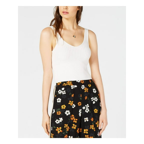 PROJECT 28 NYC Womens White Sleeveless V Neck Tank Top Size: L