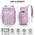 thumbnail image 3 of Travel Cooler Bag - Pink and Purple Of Leopard Print Camping Beer Cooler Backpack with Bottle Opener- Waterproof Insulated Picnic Backpacks - Cooler Bag for Beach, 3 of 6