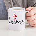 thumbnail image 6 of CafePress - Je Taime, I Love You, French Word Art Mugs - 11 oz Ceramic Mug - Novelty Coffee Tea Cup, 6 of 6