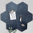 thumbnail image 7 of Night Sky Theme Hexagon Felt Board Tiles - Set of 7 Notice Memo Bulletin Boards 7.5 x 8.6 inches (19 x 22 cm) - Space Theme Decor, 7 of 7