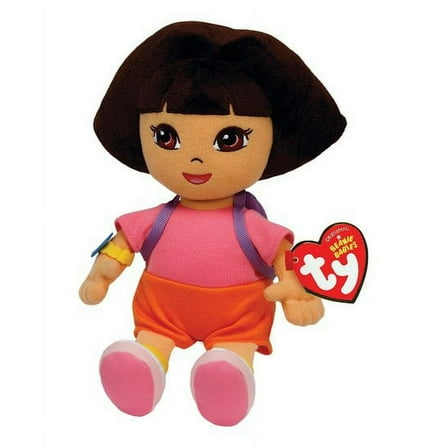 TY Beanie Baby - DORA the Explorer 7" Plush (NO TY HANG TAG)(BONUS 1 FUN CHOPS)