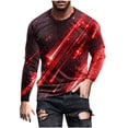thumbnail image 1 of Blusas y camisas de manga larga y cuello redondo para hombre, camisetas casuales con estampado de moda y cuello redondo, blusas de licra de manga corta para hombre., 1 of 4