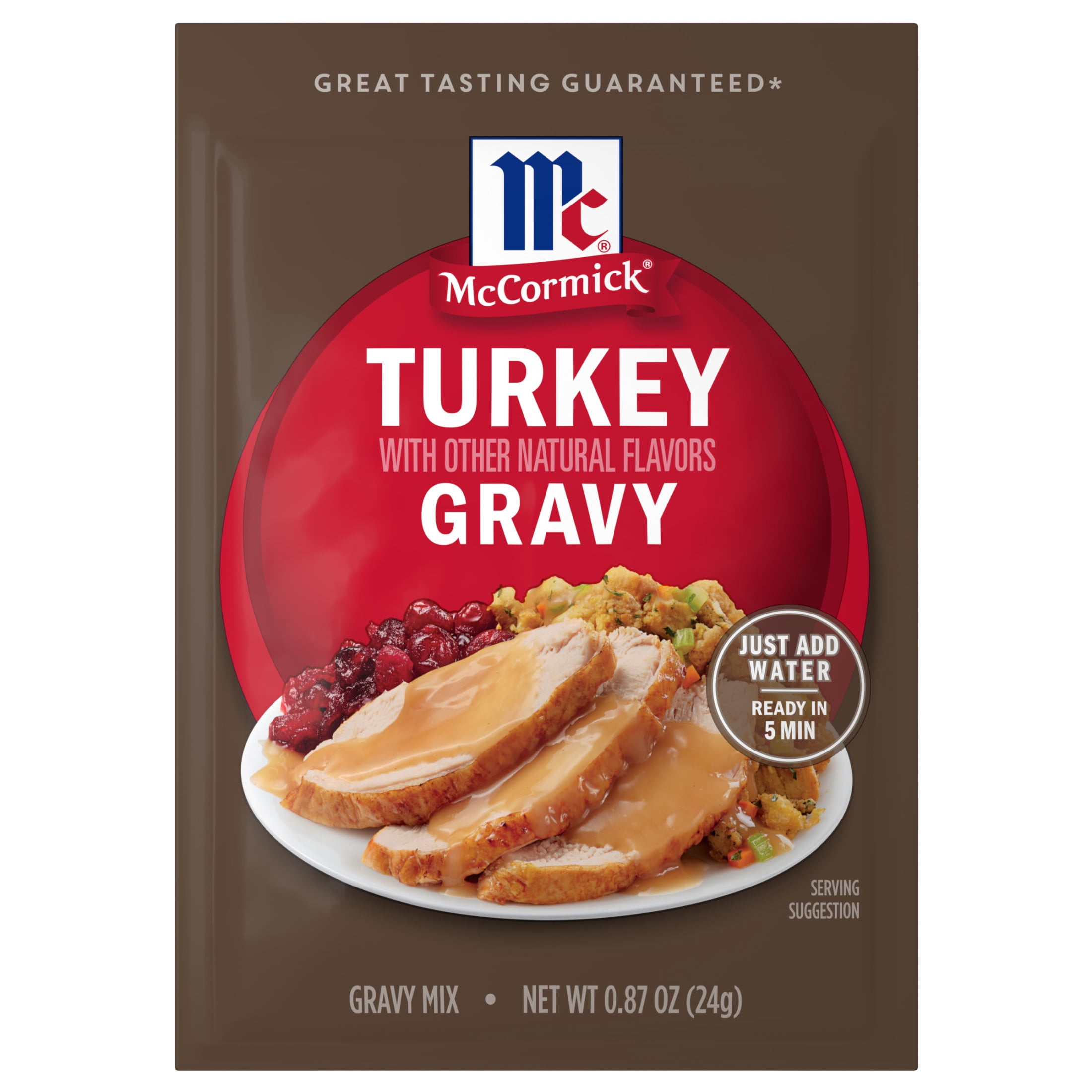(2 pack) McCormick Turkey Gravy Seasoning Mix, 0.87 oz Packet