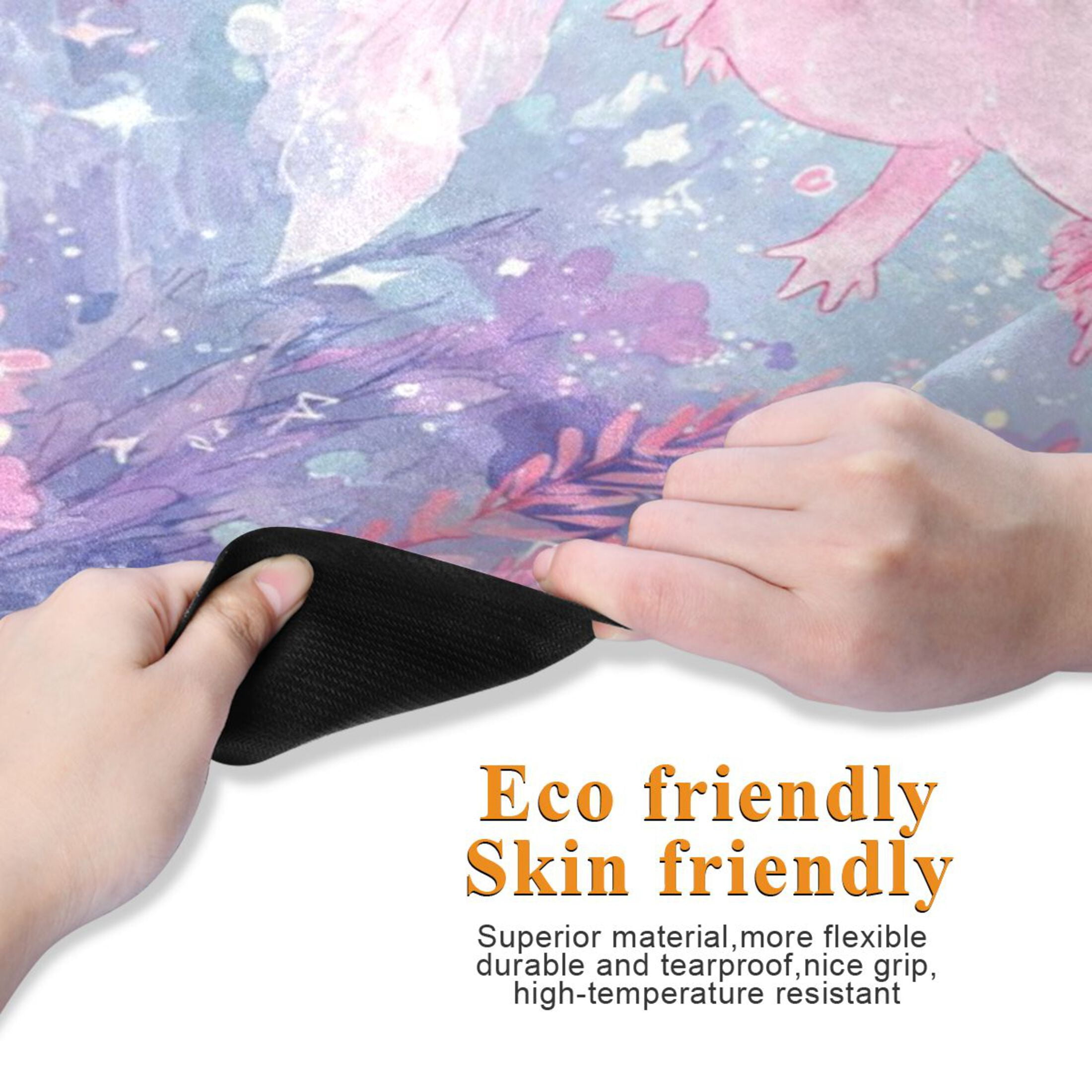 BZSMCE Yoga Mat Women Fitness Mat Pink Fish Waterworld Pattern