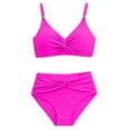 thumbnail image 7 of High Waisted Bikini Sets for Women,Push Up Swimsuits Stretch Fit V Neck Twist Front Bathing Suit, 7 of 7