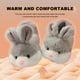 thumbnail image 4 of WDOplteas Lindas pantuflas conejo con puntera cerrada acogedoras para hombres y mujeres (gris S 35-38), 4 of 9