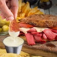 thumbnail image 4 of 2.5oz Stainless Steel Condiment Containers with Silicone Lids, Condiment Cups, Leakproof Reusable Sauce Container Small Dipping Sauce Cups for Lunch Box Picnic Travel, 4 of 8