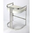 thumbnail image 5 of Butler Specialty Bravo Faux Leather Counter Stool In Silver And White, 5 of 6
