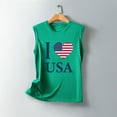 thumbnail image 4 of TDYHUAO I Heart USA, I Love USA, America Patriotic 4th July Tshirt T-Shirt Womens American Flag Tank Tops Sleeveless Tees, 4 of 4