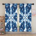 thumbnail image 5 of Blackout Kids Curtains,Indigo Tie Dye Floral Mandala Childrens Insulated Curtains Set Of 2,Bedroom Essentials,Toddler Room Decor 52"x63", 5 of 5