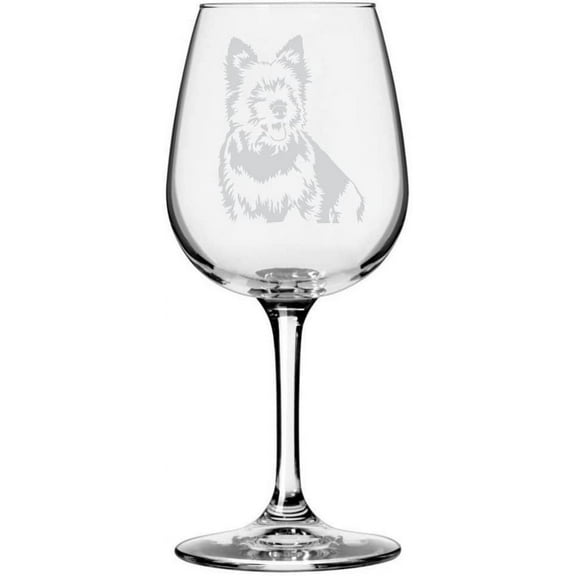 Norwich Terrier Dog Themed Etched All Purpose 12.75oz Libbey Wine Glass
