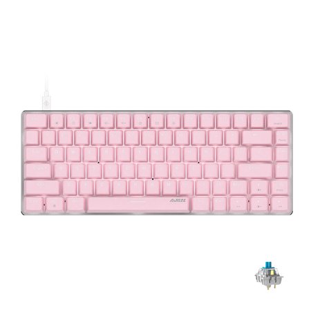LIWEN AJAZZ AK33 Mechanical Keyboard High Sensitivity Red/Blue Switch 82 Keys White Backlight Gaming Keyboard for Computer