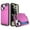 Pink, variant on for iPhone 14 Case Wallet Credit Card Holder ID Slot Sliding Door Hidden Pocket Men Anti-Scratch Dual Layer Hybrid Bumper Armor Protective Shell Back Cover For iPhone 14, Black