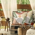 thumbnail image 4 of Boho Modern Mid Century Pillow Covers 18X18 In Set of 2 Bohemian Abstract Geometric Leaf Throw Pillow Cases Minimalist Burnt Orange Pillow Cover Home Decor For Sofa Couch Room Bed Porch Outdoor, 4 of 6