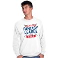 thumbnail image 3 of Fantasy Baseball League Manager Men's Big & Tall Long Sleeve Graphic Tee Brisco Brands 2X, 3 of 5