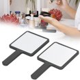 thumbnail image 4 of Espejo De Maquillaje, Espejo De Maquillaje De Mano De Diseño Cuadrado De 2 Piezas, Para Bolsa De Maquillaje Para Niñas Y Mujeres EOTVIA Negro, 4 of 8