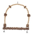thumbnail image 1 of Percha de madera natural para pájaros medianos y grandes, soporte para loros, jaula de campana oscilante L Zulema Bird Parrot Perch Stand, 1 of 8