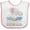 White and Pink, variant on Inktastic My Mommy Loves Me to the Moon and Back Elephant Family Boys or Girls Baby Bib