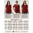 thumbnail image 4 of Cuteduck Women Plus Size Tops Short Sleeve Summer Floral Print Blouses Round Neck Loose Casual Bohemian Flowy Shirts 1X-5X, 4 of 10