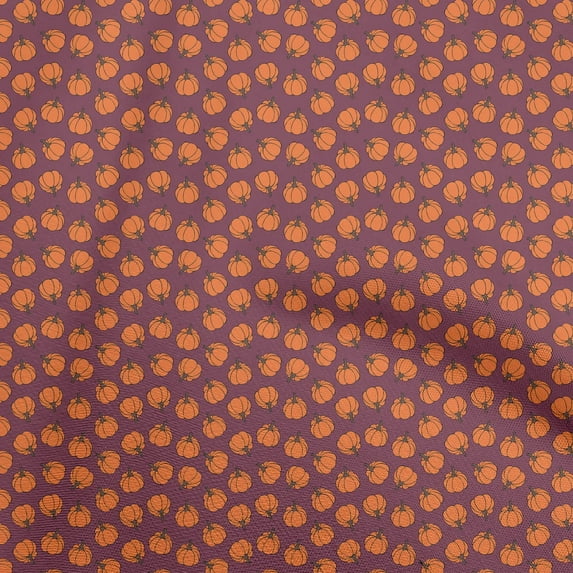 oneOone Cotton Poplin Twill Purple2 Fabric Pumpkin Sewing Fabric By The Yard Printed Diy Clothing Sewing Supplies 56 Inch Wide