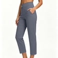 thumbnail image 5 of SwiftWear Golf Pants Women Stretch Cropped Straight Leg Work Trousers with Pockets Casual Outdoor Walking Pants, 5 of 6