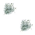thumbnail image 2 of Moyic 10 Uds hojas artificiales rama planta de simulación ramas de árbol ceremonia vacaciones hogar Decoración de pared Accesorios Type2 NO2, 2 of 6