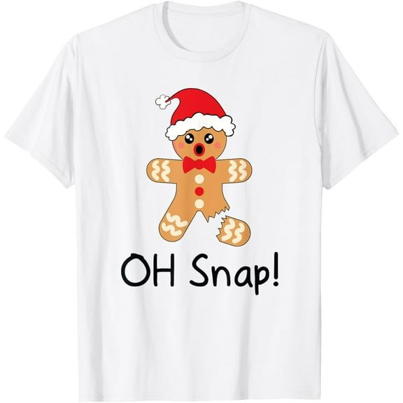 Funny Christmas Shirt Gingerbread Man Oh Snap T-Shirt Shirts