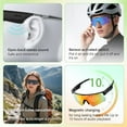 thumbnail image 3 of Smart Glasses, Bluetooth Cycling Glasses for Men and Women with Built-in Mic, Open-Ear Voice Control, Calling & Music, UV Protection, Magnetic Charging, Blue, 3 of 8