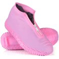 thumbnail image 1 of CHAO Fundas impermeables para zapatos (Rosa-L), fundas reutilizables de silicona para zapatos con suela reforzada antideslizante para días lluviosos y nevados para hombres, mujeres, 1 of 5