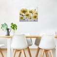 thumbnail image 3 of Country Wildflower Canvas Wall Art Yellow Floral with Gray Leaf Plant Pictures Wall Decor Rustic Watercolor Flower Paintings Wall Decor for Living Room Bedroom Bathroom Office,16L X 24W inches, 3 of 6
