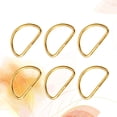 thumbnail image 4 of EeaseCA 100PCS Metal Shoulder Strap D Ring Multipurpose Bag Webbing Ring Accessories for Luggage Clothes Backpack Belt (Golden), 4 of 8