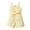Yellow, variant on Vedolay Romper Girl Sleeveless Jumpsuits Ruffle Wide Leg Smocked Square Neck Bow Rompers,Yellow 1-2 Years