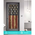 thumbnail image 5 of Window Privacy Film Vintage American Flag Stained Glass Window Film Decorative Sun Block Window Cover Farmhouse Shabby Patriot Window Clings Static Adhesive Sticker for Bathroom 19.6"x39.3", 5 of 7