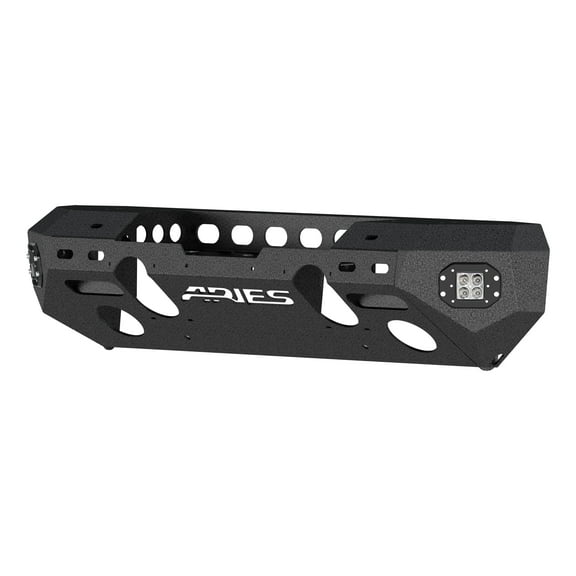 ARIES 2082044 TrailChaser Black Aluminum Front Bumper with LED Lights and Winch Mount, Select Jeep Wrangler JK Fits select: 2008,2015-2017 JEEP WRANGLER UNLIMITED