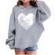 thumbnail image 1 of Sudadera con capucha y estampado de corazón de San Valentín, sudadera de manga larga para niños y niñas, chaqueta para niñas de talla mediana y grande., 1 of 7