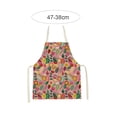 thumbnail image 2 of Delantal de cocina floral pastoral delantal de lino floral delantal para niños, 2 of 5