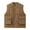 Brown, variant on Annhoo Boys Girls Puffer Vest Winter Sleeveless Button down Jackets Children's Casual Waistcoat with Pockets