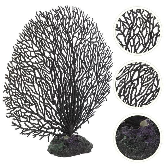 BESTYASH Coral Artificial Negro Decorativo Para Acuario Y De Paisaje