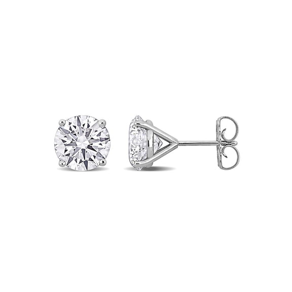 5.00 Carat (Ctw VVS2) Lab-Grown Round Diamond Solitaire Martini-Style Earrings 14K White Gold for Women