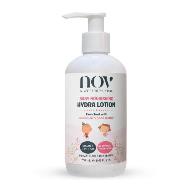 Loción para bebés NOV, natural, orgánica, vegana, nutritiva, 250 ml