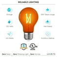 thumbnail image 5 of Luxrite A19 Edison LED Orange Light Bulb 4.5W=60W E26 Base Indoor Outdoor Decoration Party Holiday Lighting 3 Pack, 5 of 7