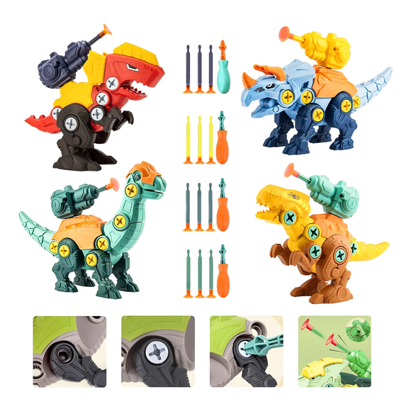 Juguete Dinosaurios Taladro Montaje Estuche Niños Set Regalo Xtellar multicolor