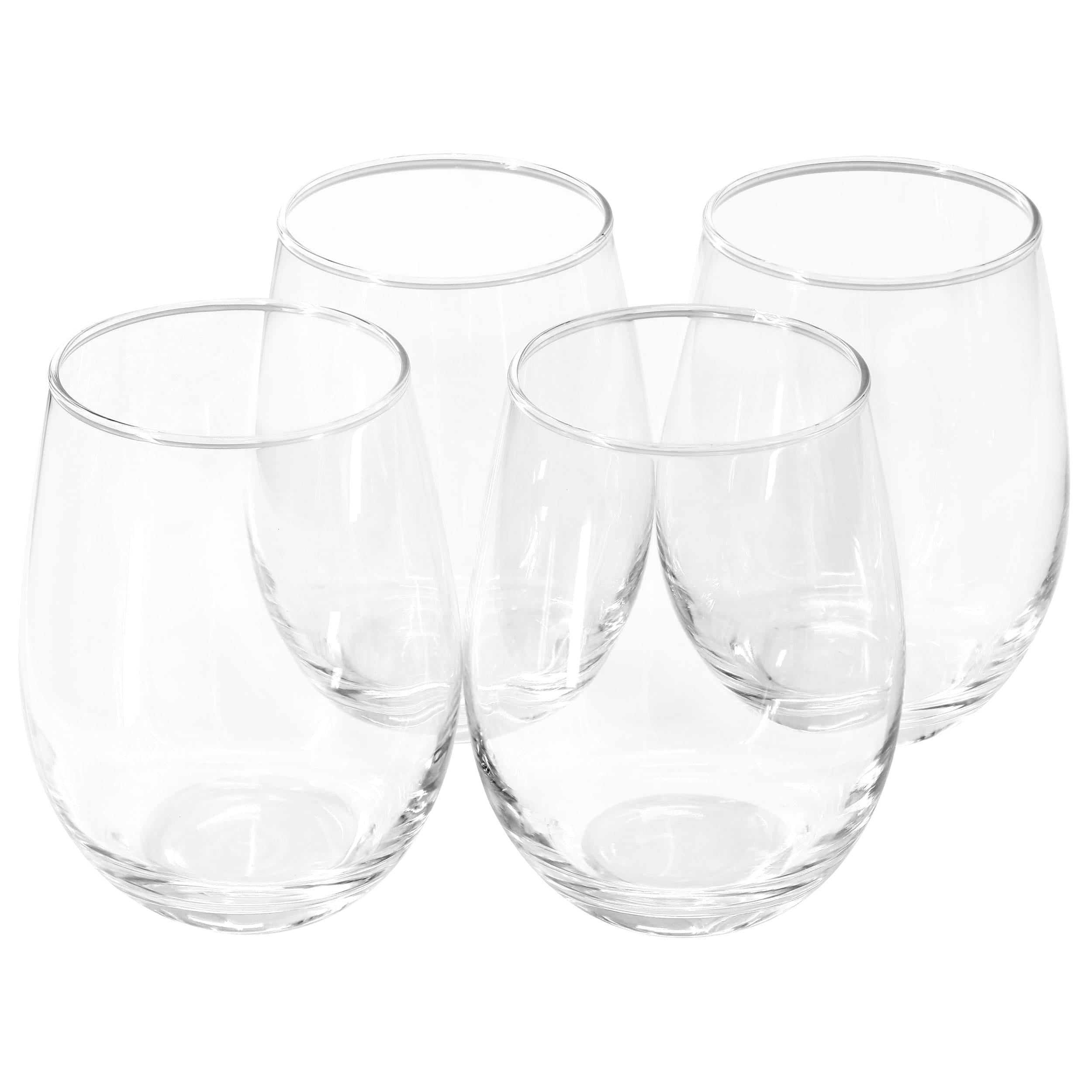 Gibson Home 140488.04 18 oz Belinni Classic Stemless Wine Glass Set - 4 Piece
