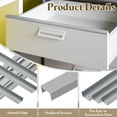 thumbnail image 3 of 6pack 18" Cabinet Edge Protectors for 13/16" Kitchen Cabinets Frame, Matt Silver, 3 of 7