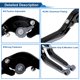 thumbnail image 4 of Palancas de freno y embrague cortas/largas únicas para YAMAHA MT-03 18-22, palanca de freno ajustable en 6 posiciones, manillar de motocicleta, aleación de aluminio, mango negro, extremo de titanio, 4 of 7