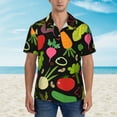 thumbnail image 4 of Fotbe Cartoon Vegetables Hawaiian Shirt For Men Unisex Summer Beach Casual Short Sleeve Cotton Linen Button Down Shirts-X-Large, 4 of 9