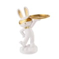 thumbnail image 1 of Figura de Conejo Macarena Organizador de Escritorio Bandeja de Almacenamiento de Joyería Multifuncional Blanco, 1 of 8